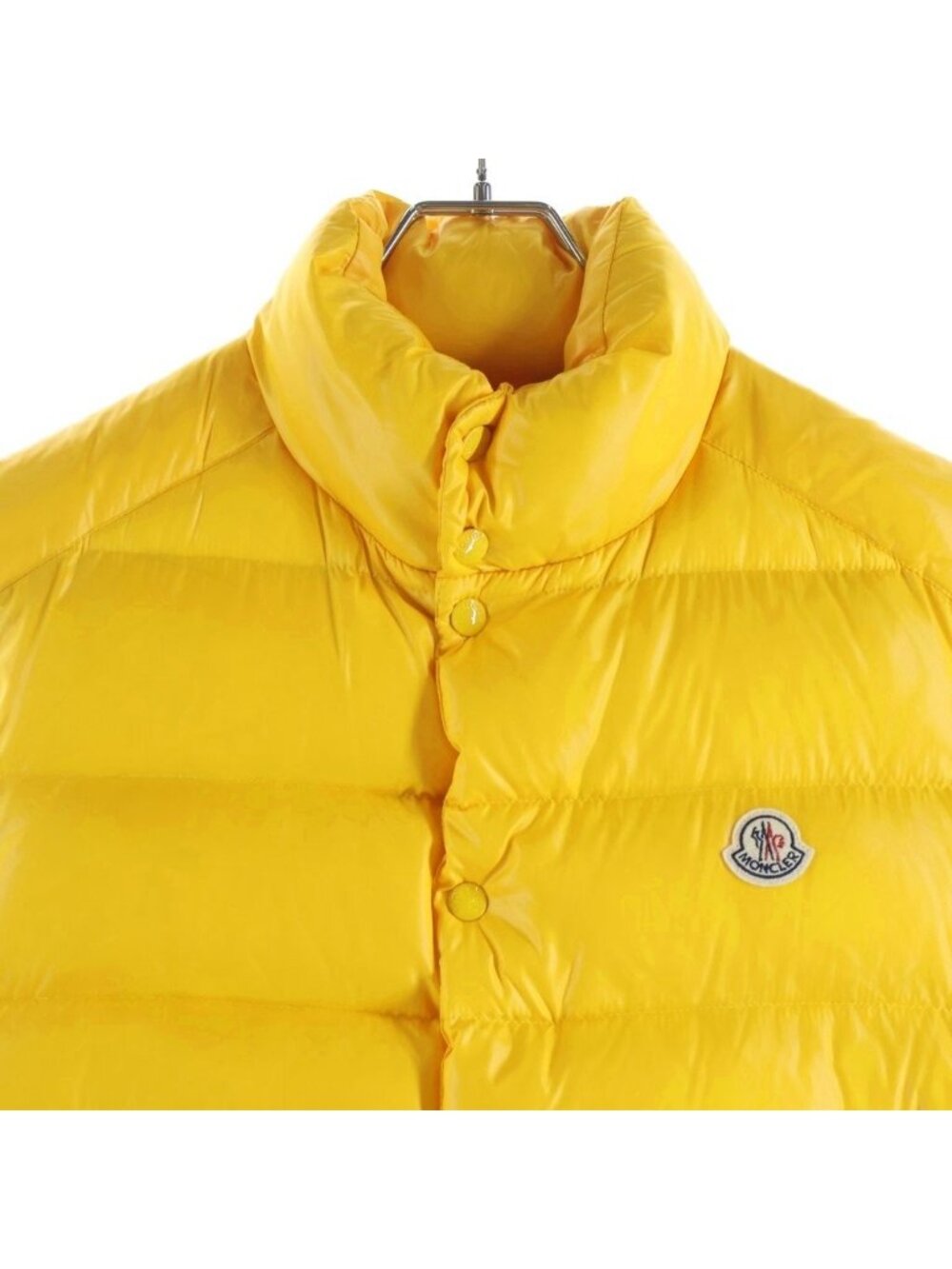 Moncler Logo Down Vest Yellow View 3